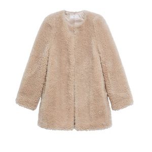 Mango faux shearling coat